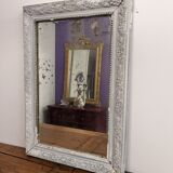 Miroir XIXème gris shabby 77 x 53 cm