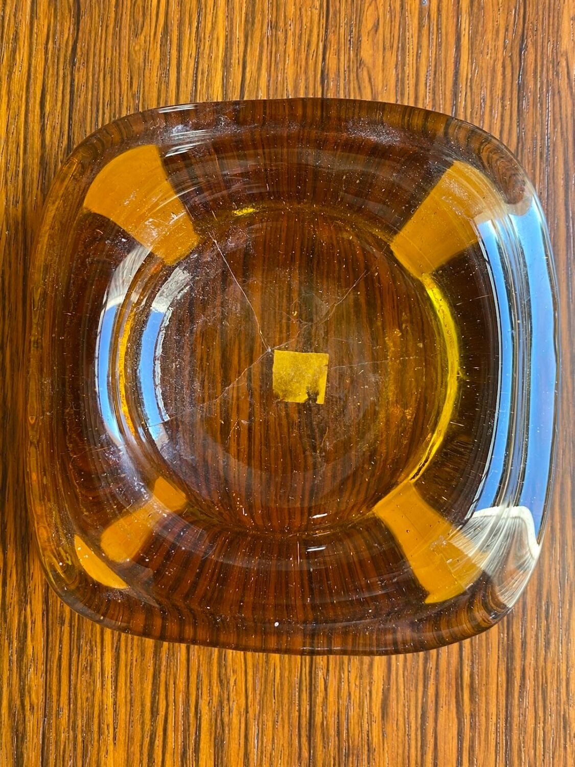 Cendrier en verre année 1970 italien