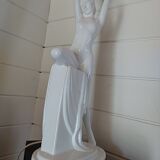 1970s lamp. Nude Art Deco style. 67cm.