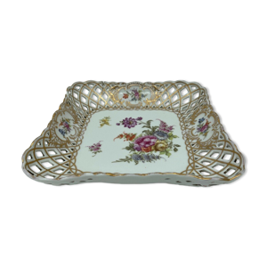 Plat corbeille porcelaine - floral