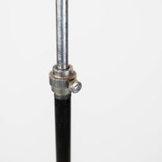 Floor lamp of chrome and black painted metal of Danish design, 1970s