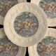 6 Gien cheese plates, Les Saveurs by Marie-Pierre Boitard