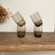 9 vintage smoked liqueur glasses
