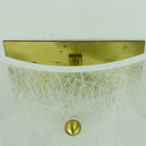 Mid century sconce acrylic and brass 1960s 1970s lucite wall lamp
