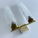 Vintage Glass & Brass Wall Light