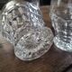 molded glass glasses with geometric decoration – France, 1950s
