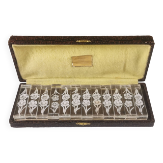 Coffret de 12 porte couteaux vintage