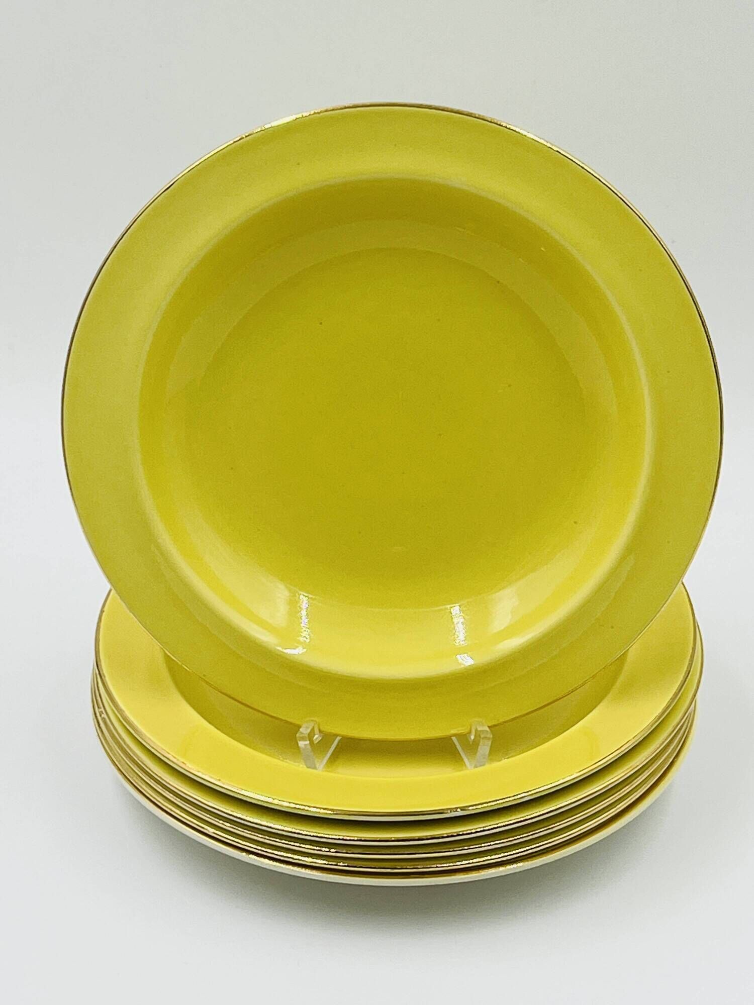Set of 6 Keralux Boch deep plates