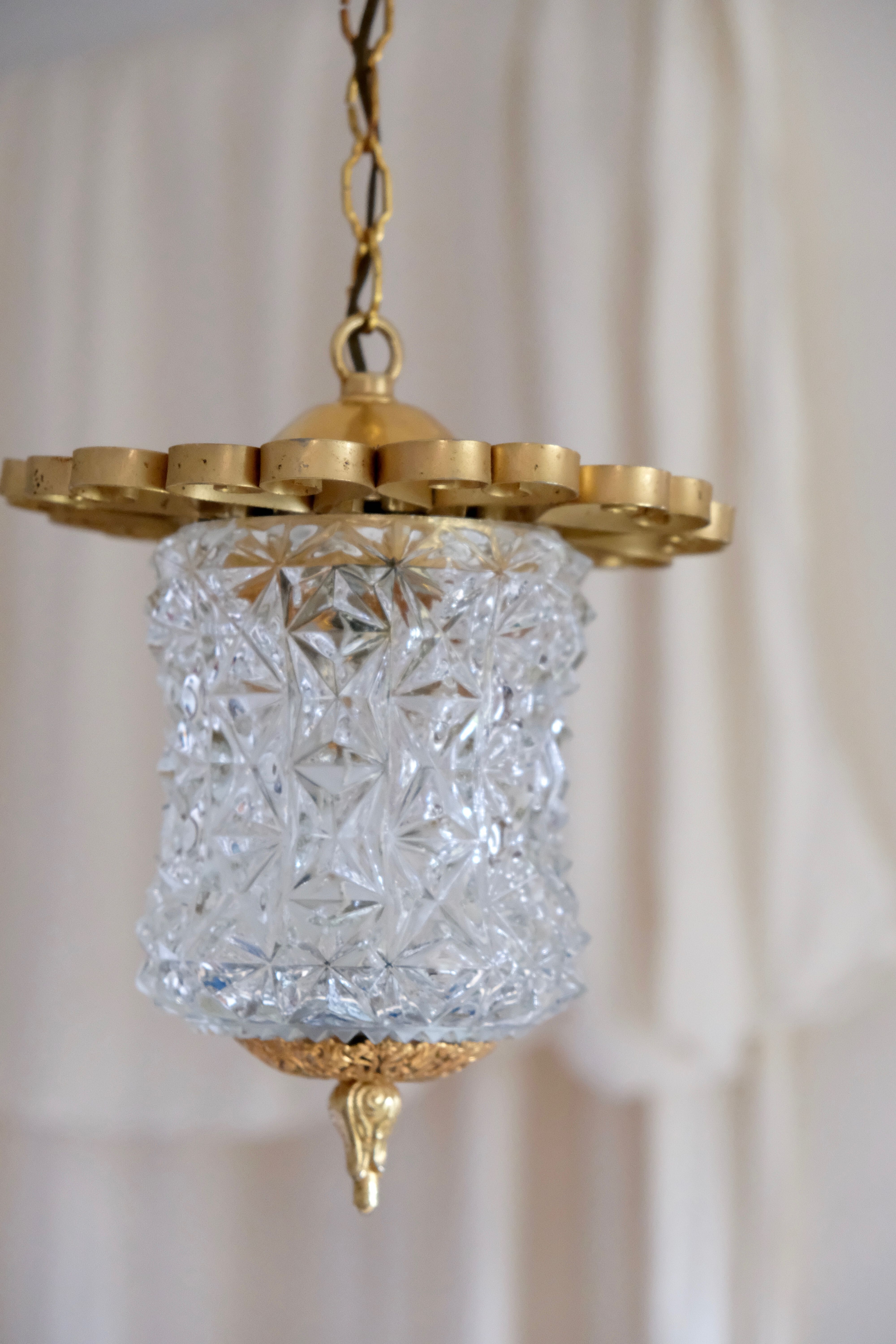 Glass and brass hanging 1950s