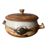 Plat, soupière Poterie la Colombe