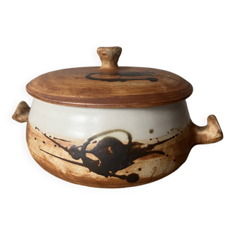 Plat, soupière Poterie la Colombe