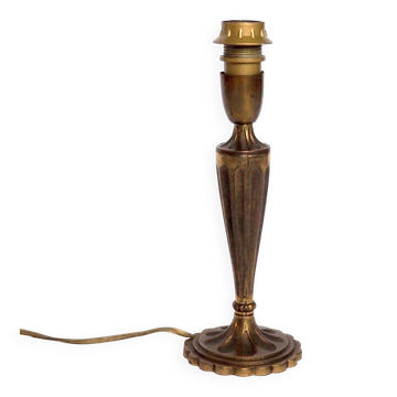 Bronze fluted lamp base