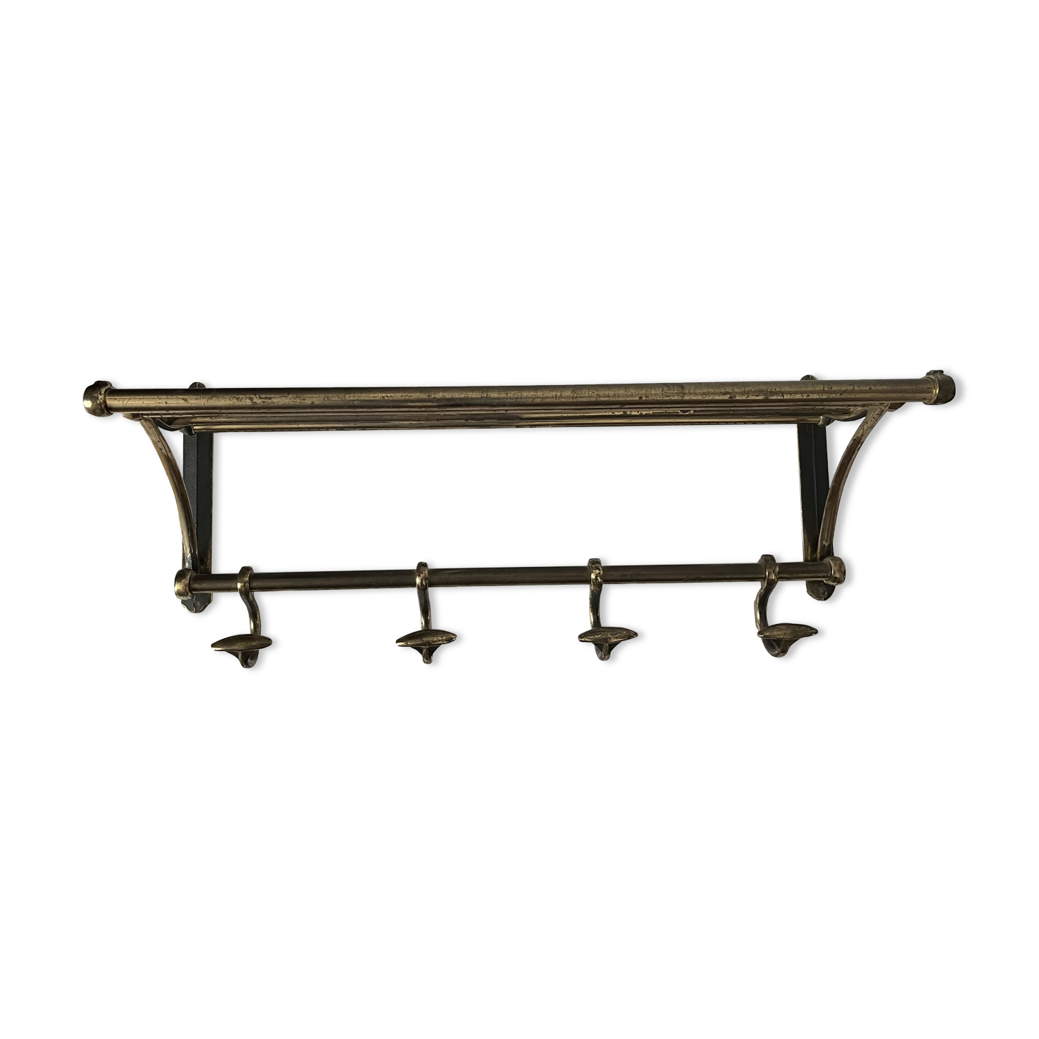 Antique coat rack in gilded metal