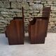 Pair of teak bedside tables