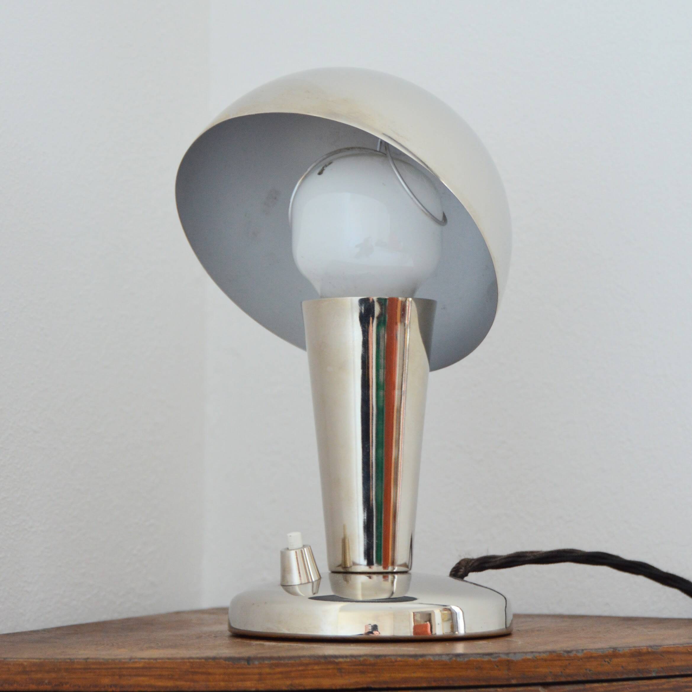 Chrome mushroom table/bedside/desk lamp 1950s