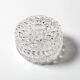 Mid-Century Crystal Bonbon Jar: Vintage Glass Jewelry Box, Italy 1970s