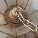 Mother-of-pearl and brass pendant light