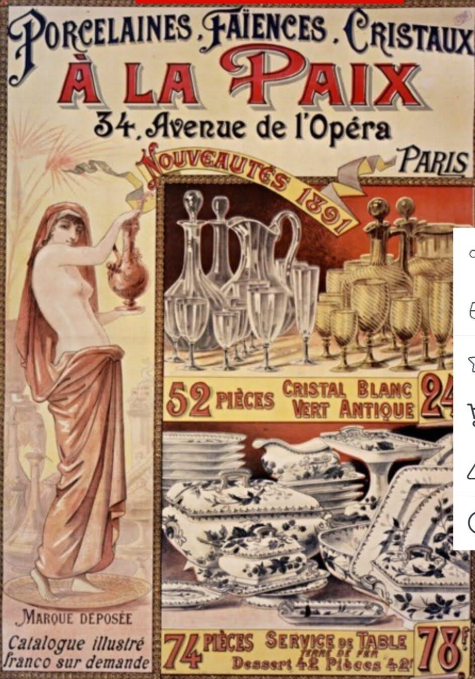 Set of two vintage round bohemian porcelain dishes