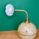 Vintage glass globe wall light in yellow and silver from Clichy.