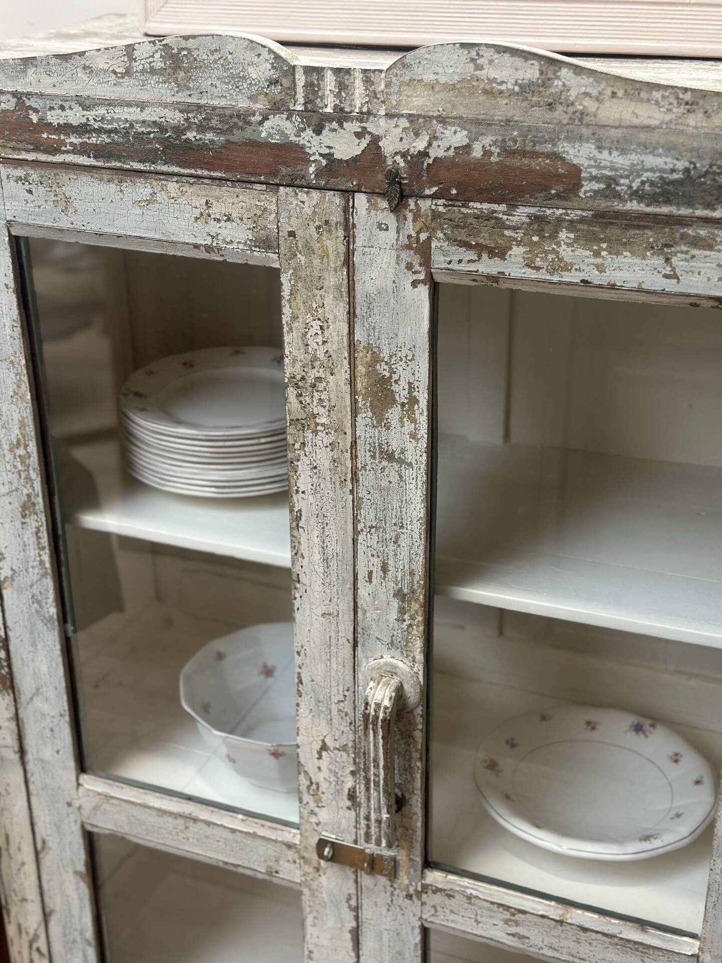 Antique glass cabinet