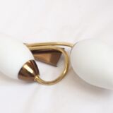 Double opaline flute wall light