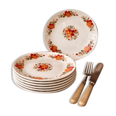 Lot of 6 vintage plates - Moulin des Loups