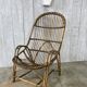 Grand fauteuil en rotin vintage