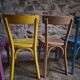 Chaises bistrot françaises Baumann en couleurs variées, lot de 6, années 1950