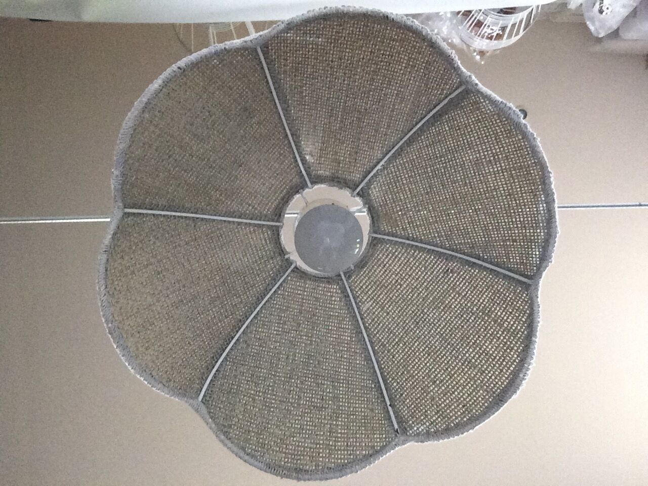 Vintage jute flower hanging