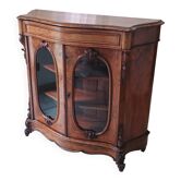 Meuble d'appui en placage de ronce de noyer style Napoléon III ou fin XIX