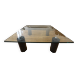 1980s marble and glass coffee table