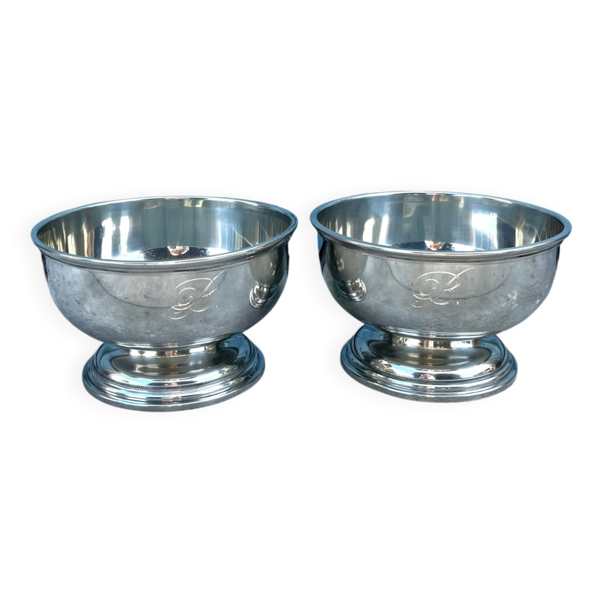 Champagne Cooler Buckets – Pedestal Wine Ice Bowls Banks Monogram