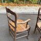 19th century Louis XV style office chair in solid wood and rattan