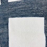 Handmade white and black Berber rug