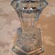 Pair of glass candle holders