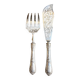 2 silver openwork service cutlery sets engraved with "AS"