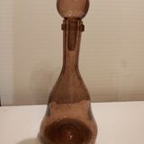 Unsigned Biot bubbled blown carafe color purple pink color