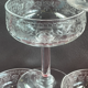 Vintage 6 old champagne glasses in engraved crystal