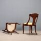 Antique Louis-Philippe walnut chairs, Italy, 19th century