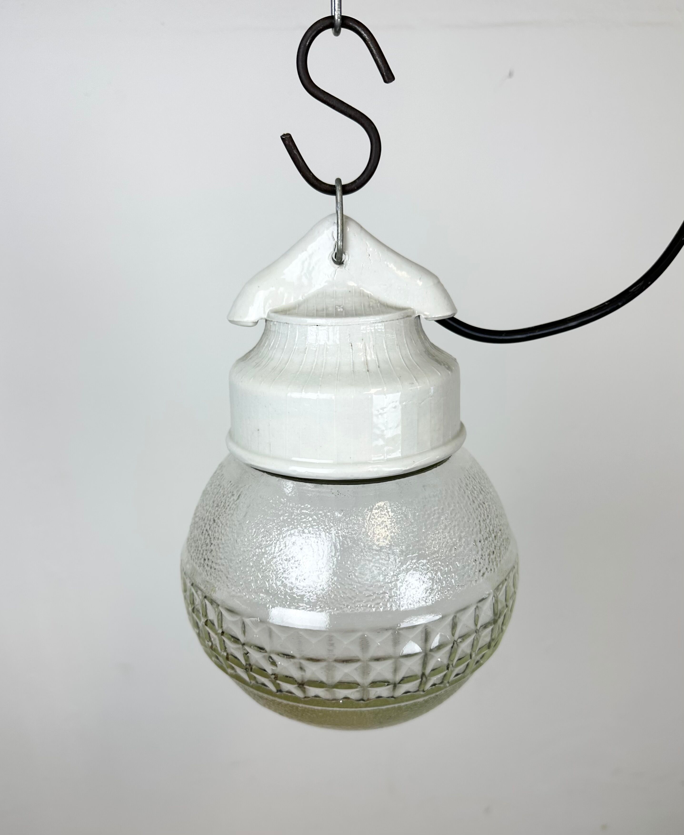 Vintage porcelain pendant light 1970s
