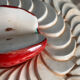 Vintage pie dish in barbotine apple pie Silea
