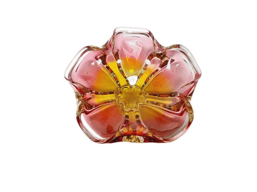 Decorative bowl by J. Hospodka for Chribska Glassworks, Czechoslovakia, 1960s