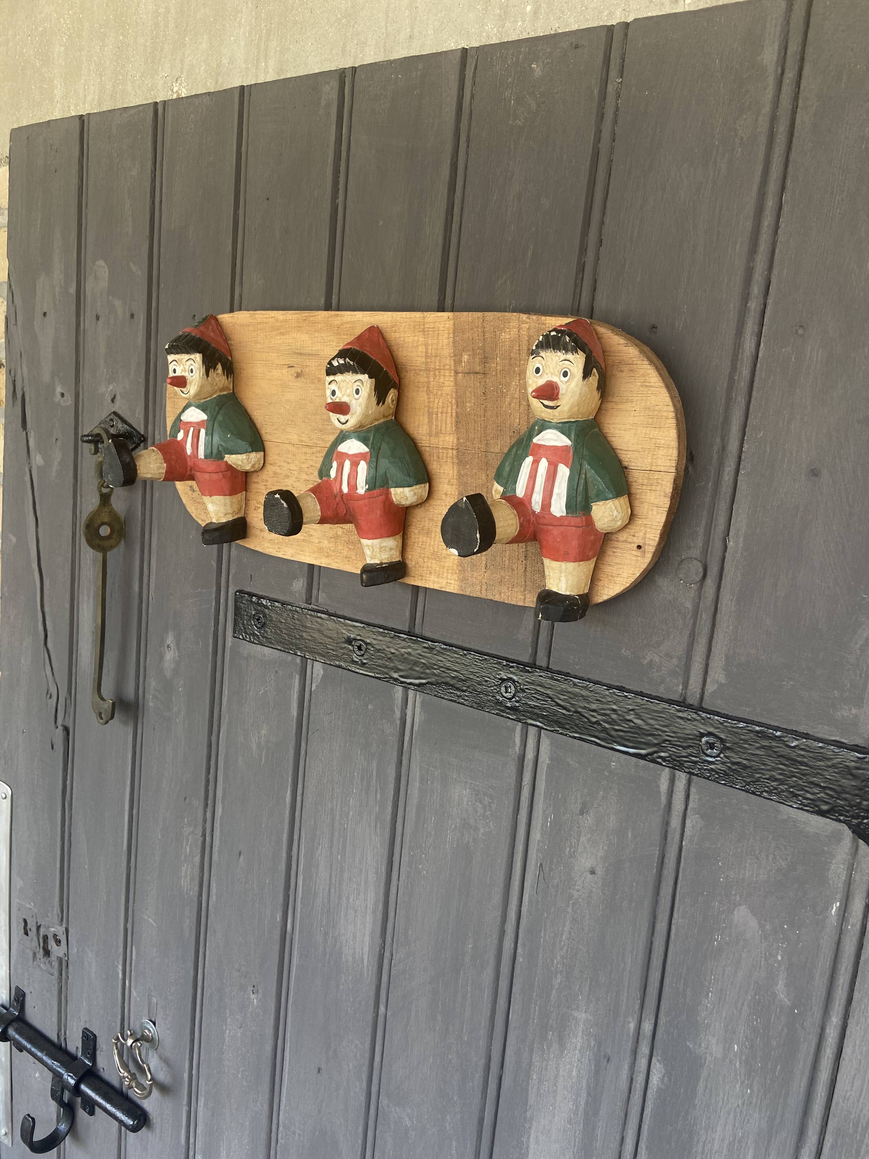 Coat Rack - Pinocchio Towels Superb Handcrafted Work 1940s/50s