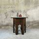 Vintage hexagonal side table in solid oak