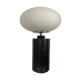 70s lamp in opaline and brown beech