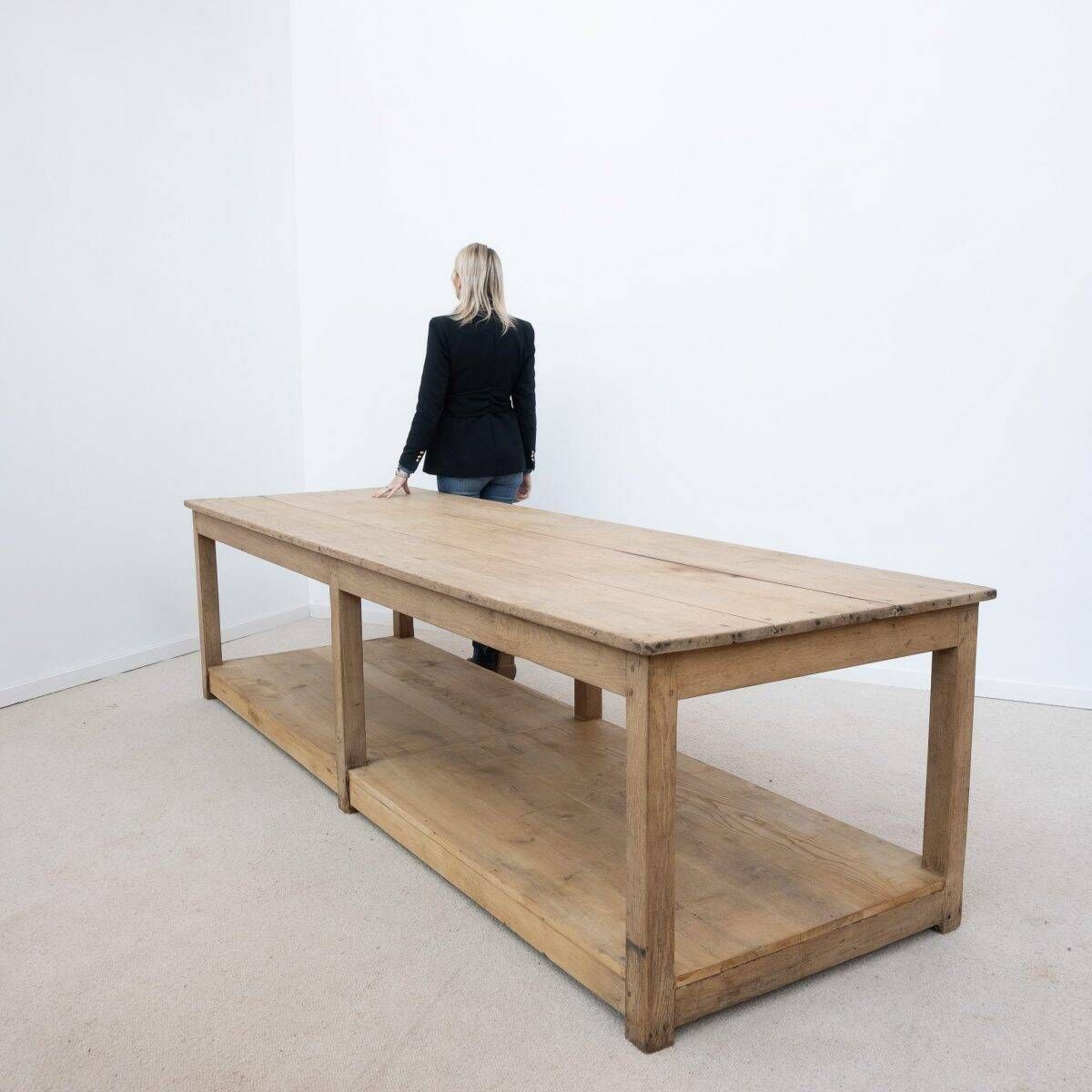 Grande table de drapier en chêne – début XXe siècle