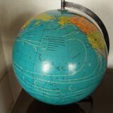 Globe terrestre , Mappemonde vintage tarides , 1977