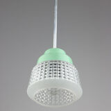 Small Mid-century Turquoise Glass Ceiling Lamp, 60s
