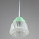 Small Mid-century Turquoise Glass Ceiling Lamp, 60s
