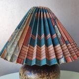Ceramic lamp with 80s lampshade